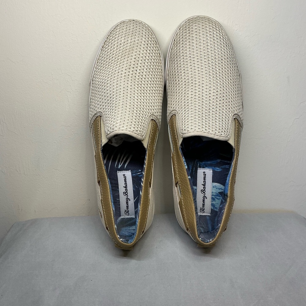 Tommy Bahama Tan Slip-On Men's Loafers Size 9.5